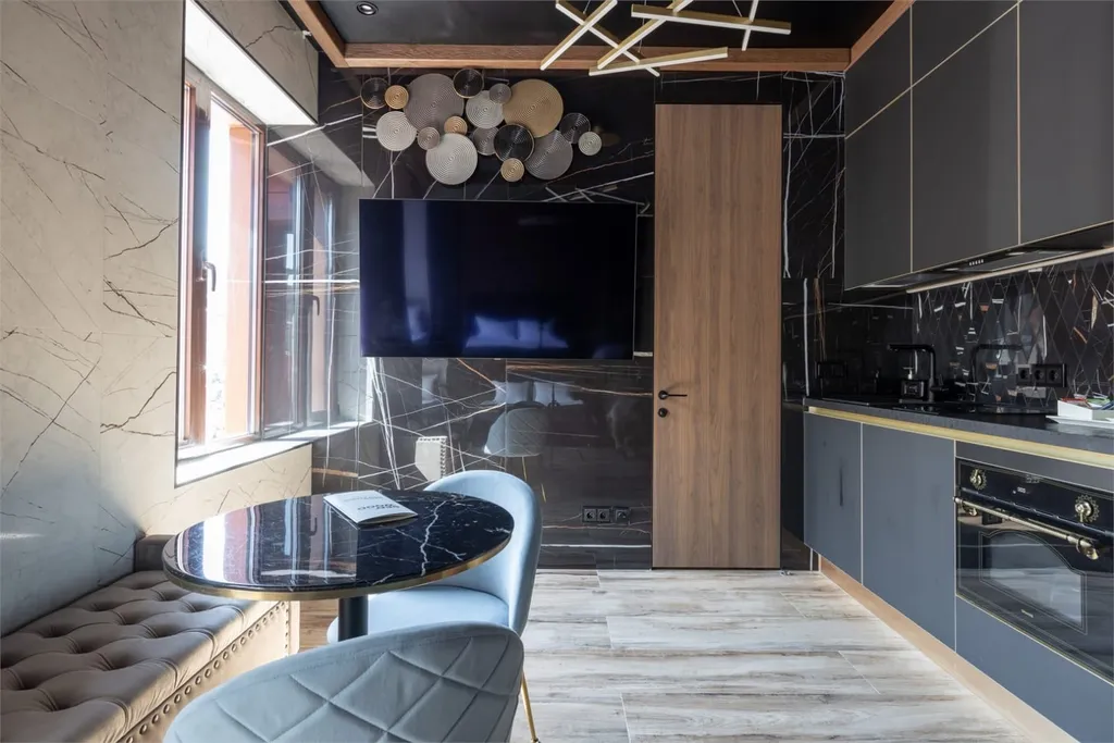 Уютная студия с видом на горы