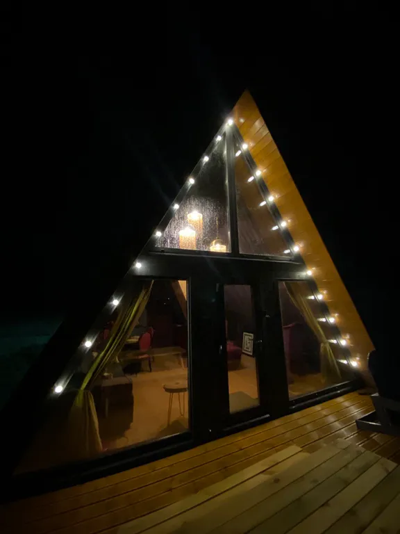 Smaland Ranta house-шале на высоком берегу с видом на реку и закат