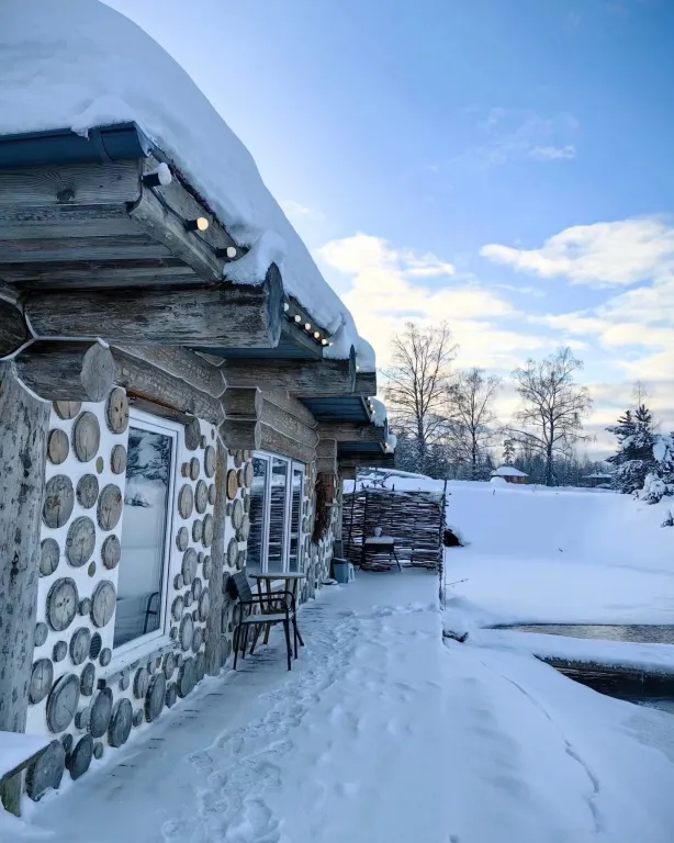 Коттедж Ночь в доме Хоббита с дровяной баней — Стеклянный