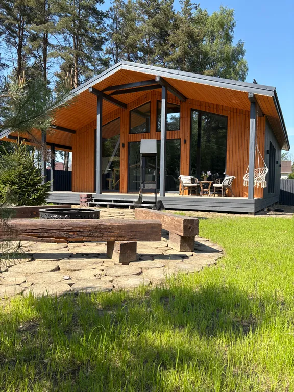 Коттедж Уютный коттедж с сауной и купелью — Бугры