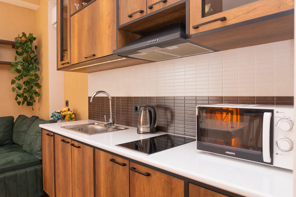 Уютная квартира с большим балконом и видом на город