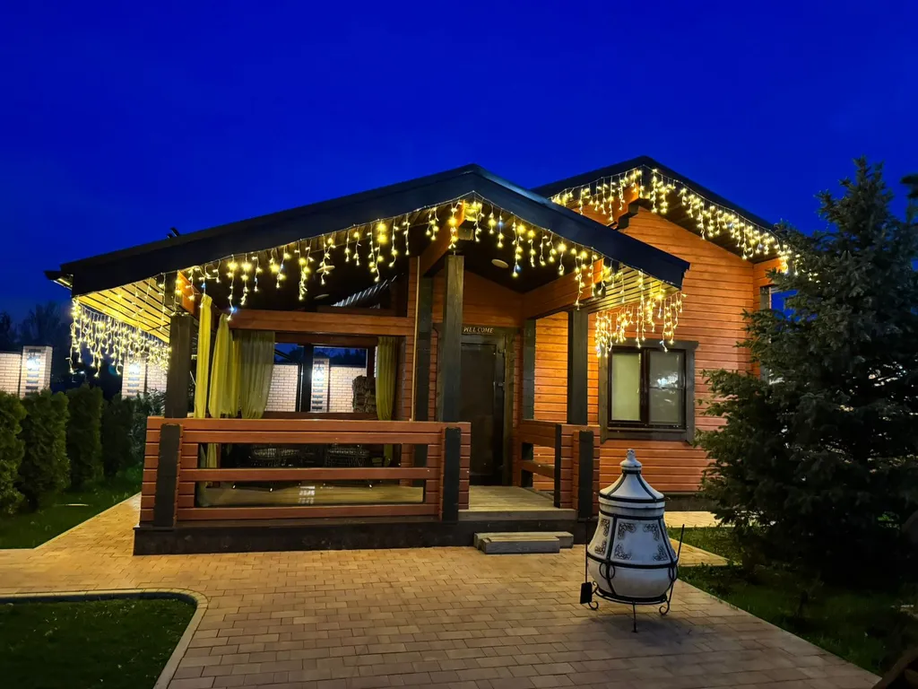 Уютный загородный дом из бруса с баней и чаном на дровах