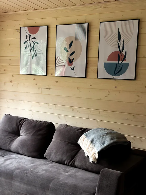 Дом в лесу с сауной в стиле барнхаус