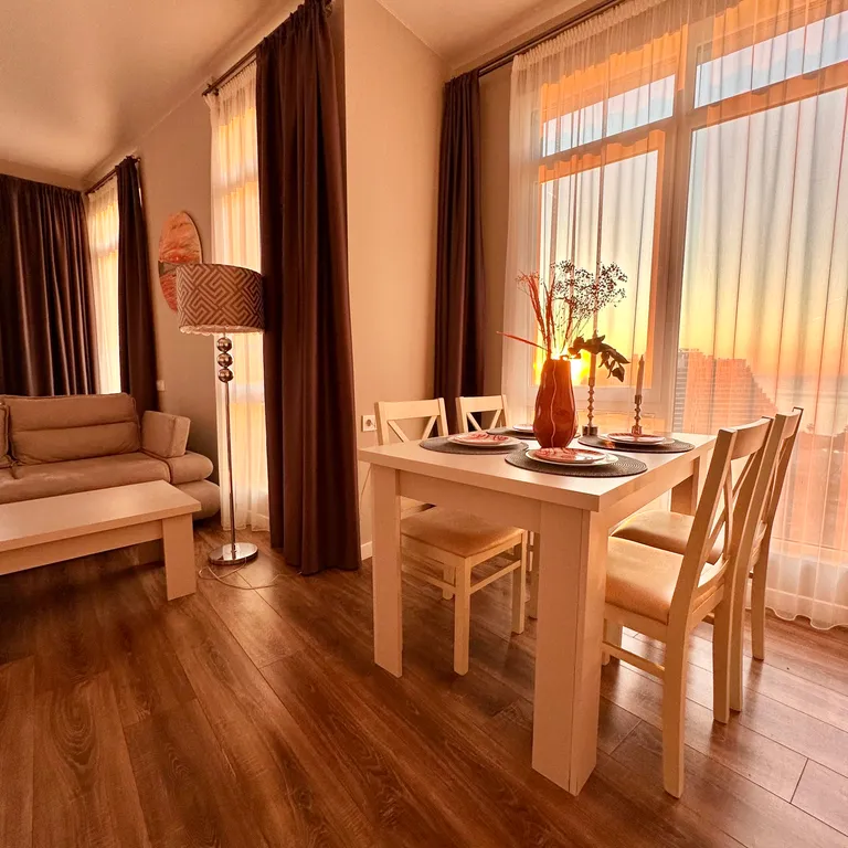 2-х комнатный апарт, бассейн + парковка, жк white sails