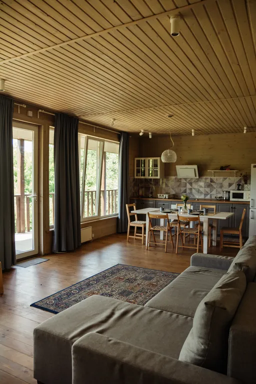 Сканди-дом с видом на озеро и лес