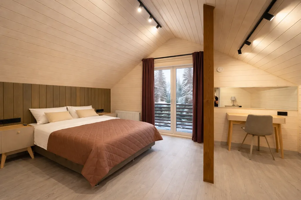 Новый дом в лесу с финской сауной рядом с озером