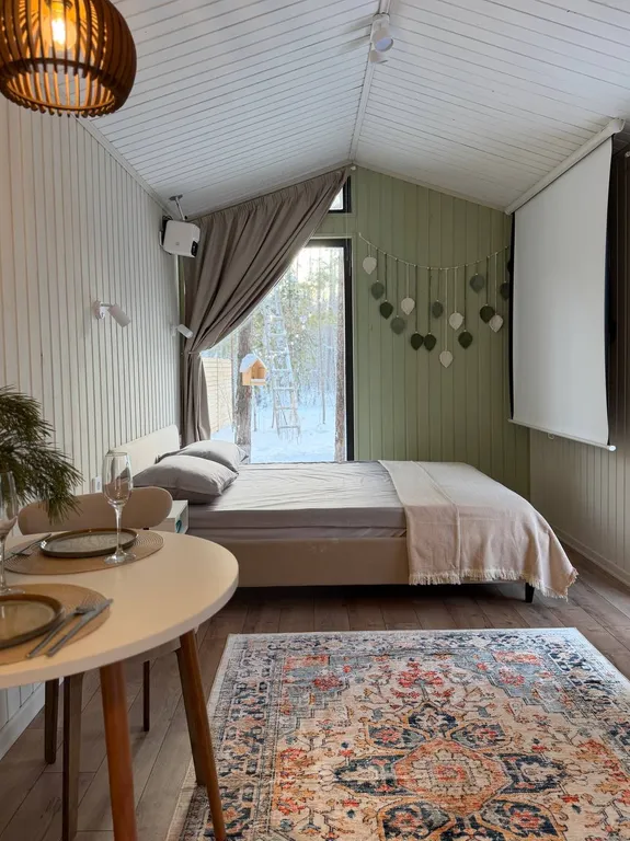 Коттедж Домик «Роса» на двоих с собственной купелью и проектором — аренда посуточно в Тюмень