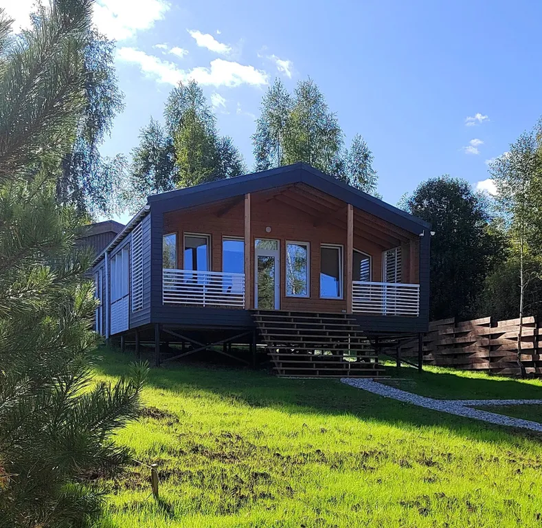 Коттедж Дом Какао с маршмеллоу с кинотеатром на террасе в КП Грин Лаундж — Истра