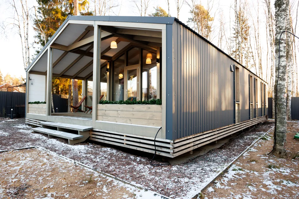 Дом стандарт c баней-бочкой