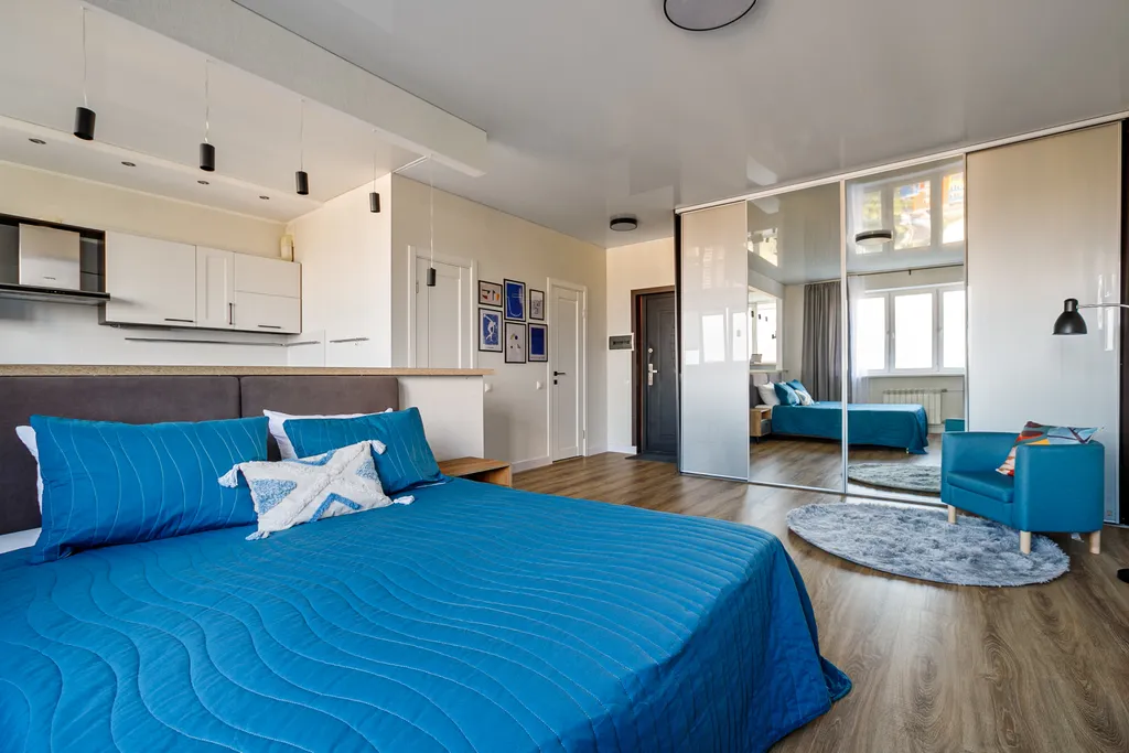 Просторная студия с чудесным видом на речку