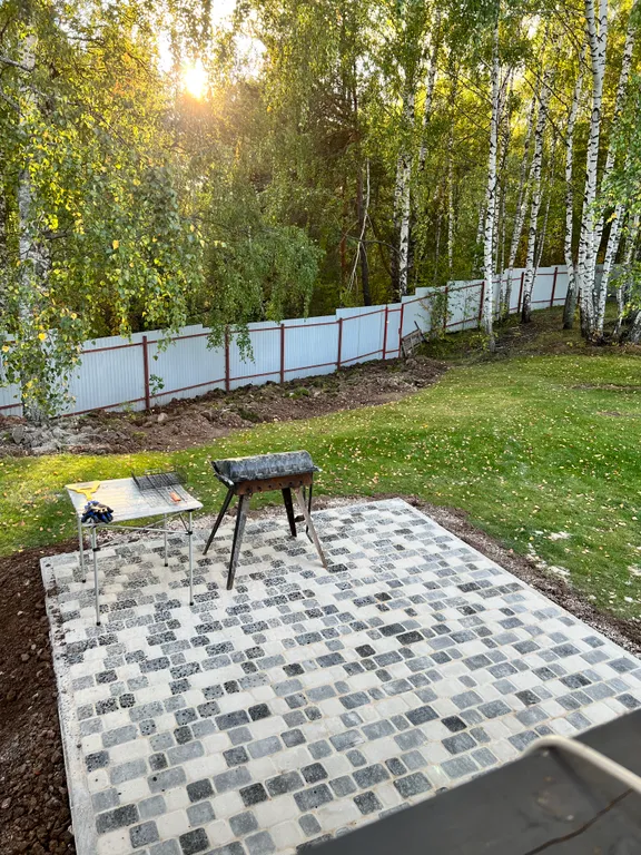 Уютный дом с видом на березовую рощу