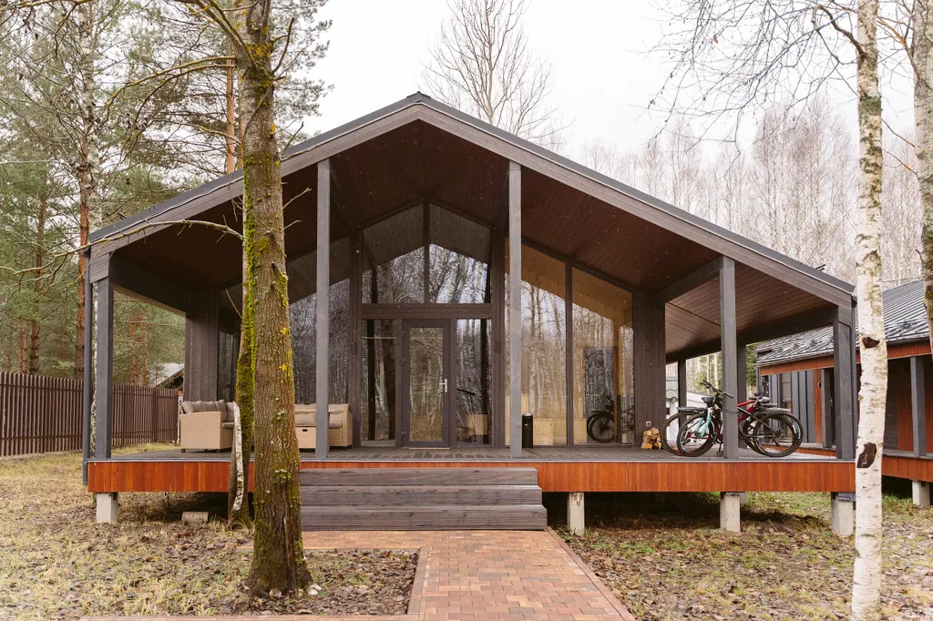 Коттедж Minos с камином