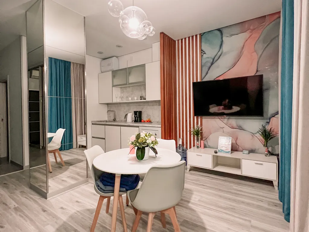 Апартамент с видом на город с высоты 24 этажа