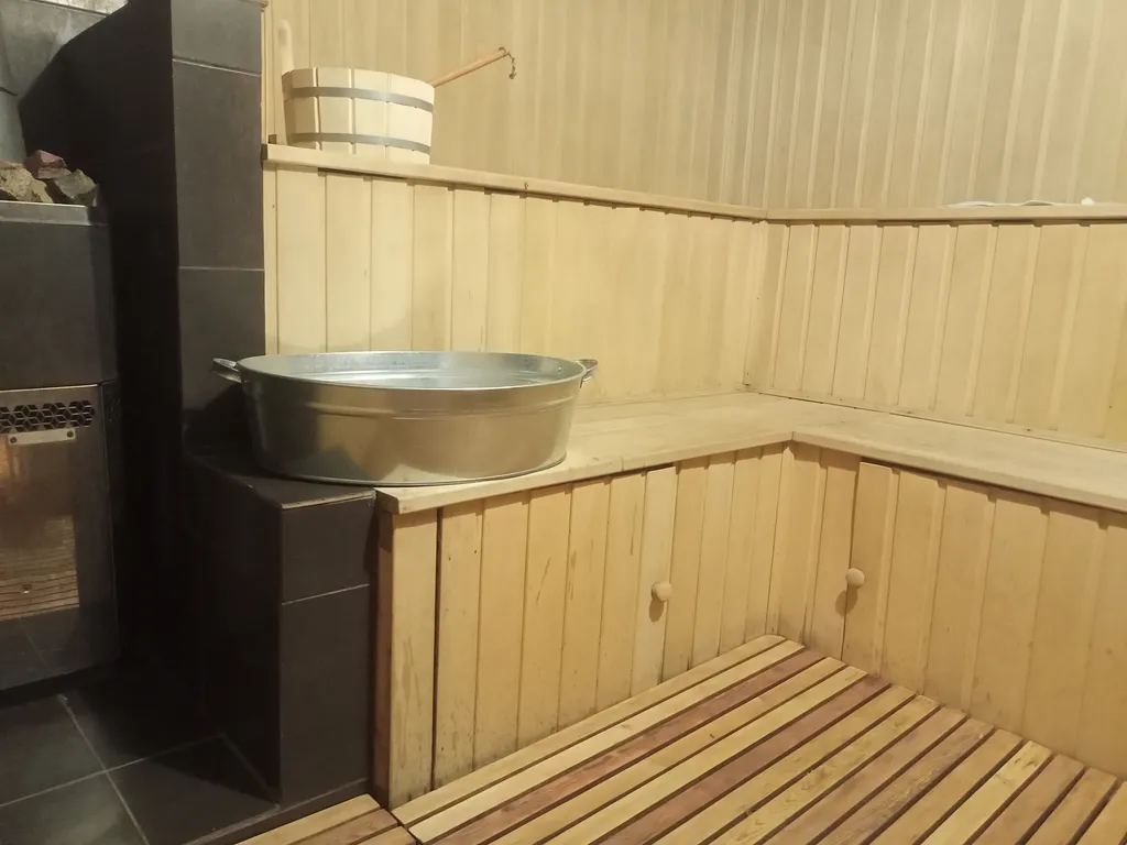 Дом с теплым бассейном и баней на дровах