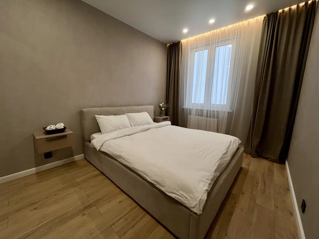 Современная квартира в тихом районе, спокойный отдых