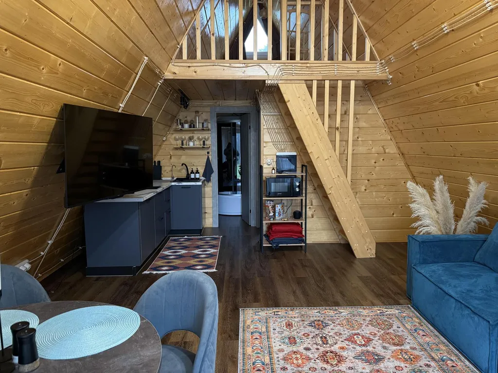 A-frame Петрол домик из дерева 4х местный