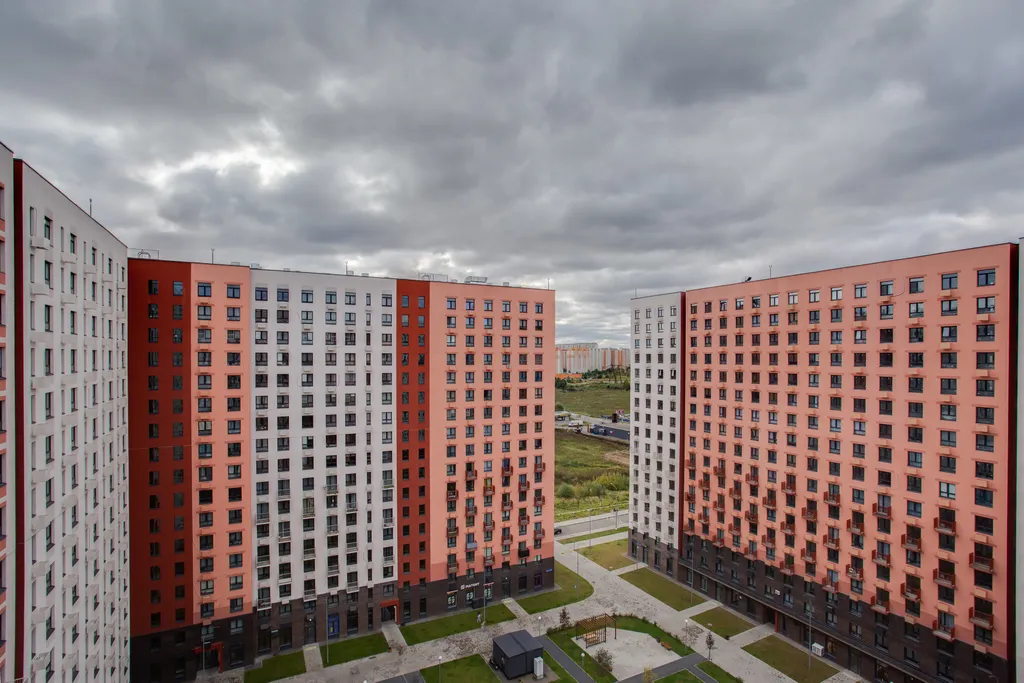 Студия на высоком этаже с ванной