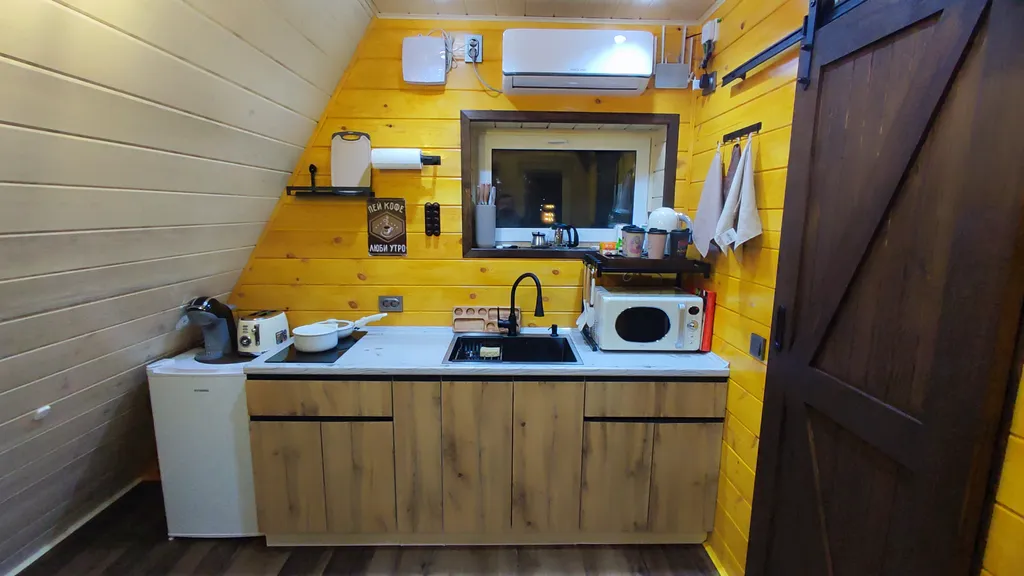 Дом А-фрейм с банным чаном