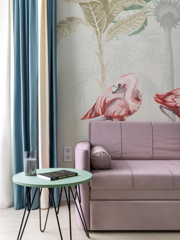 Дизайнерская квартира "Фламинго" рядом с лесом в Зеленогорске