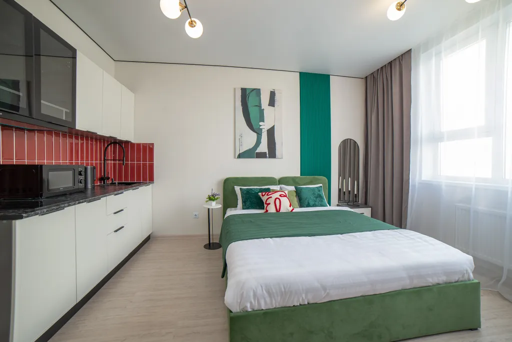 Студия около метро Чкаловская для двоих гостей