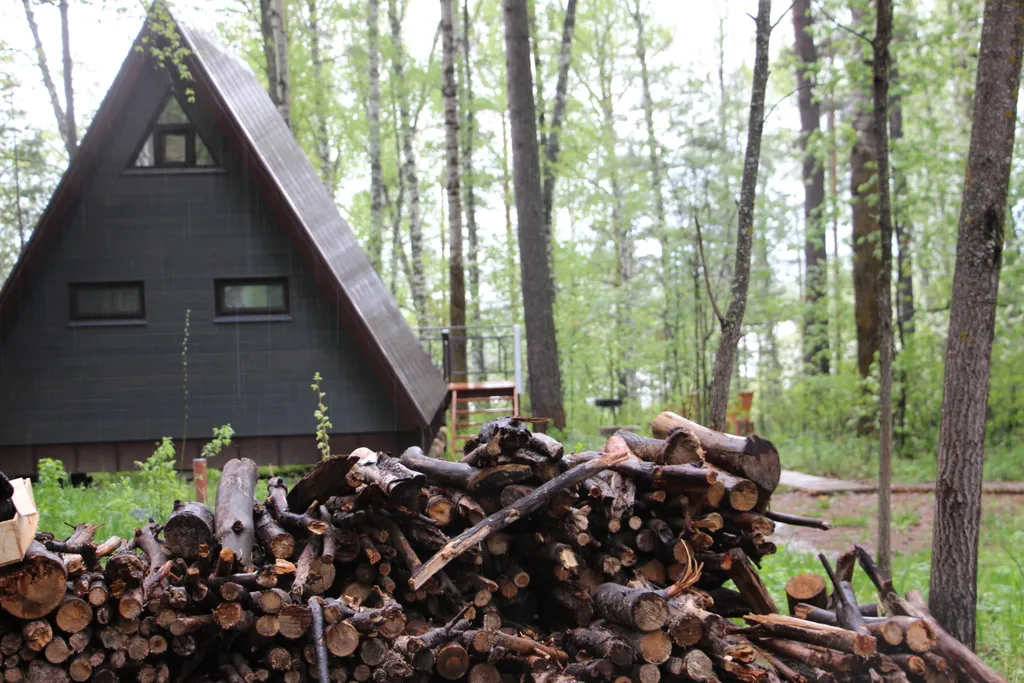 Коттедж Уютный домик Серый A-Frame с террасой — аренда посуточно в Кафтанчиково