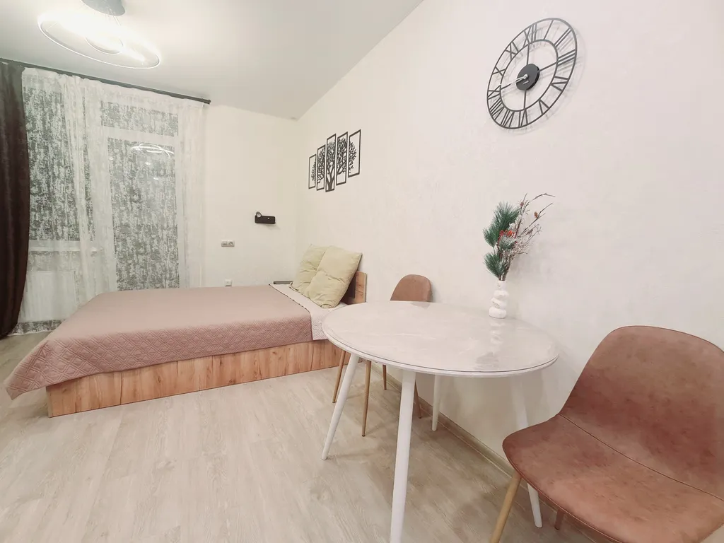 Квартира Уютная чистая и теплая студия с прекрасным видом из окна — аренда посуточно в Южно-Сахалинск