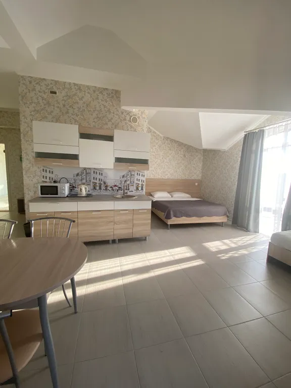 Студия на 4-х с кухней, балконом