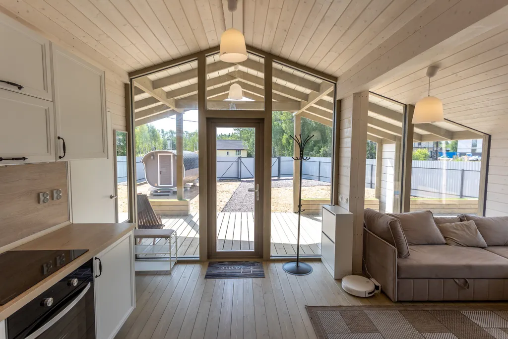 Дом стандарт c баней-бочкой