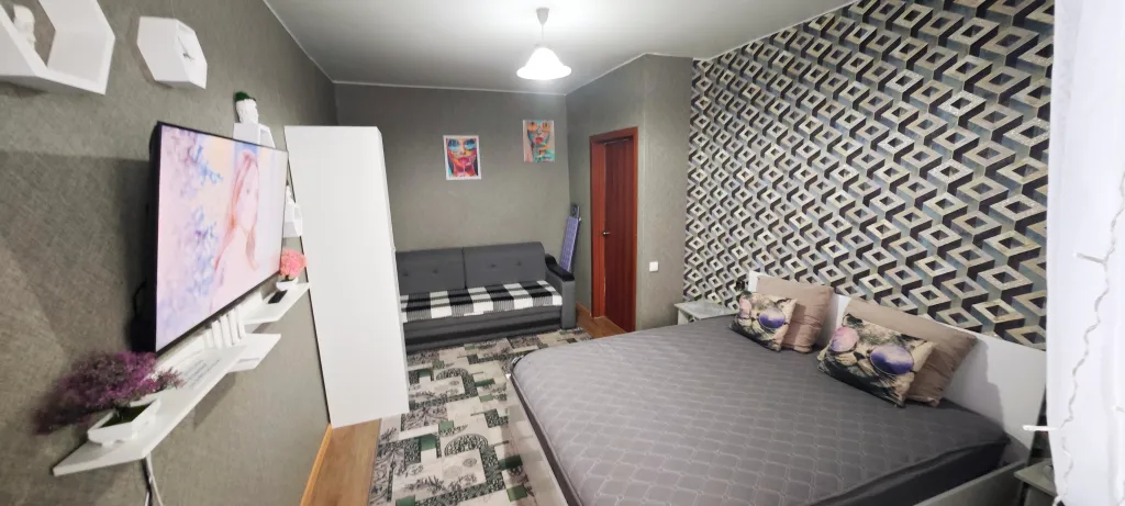 Уютная квартира с 2 отдельными спальными местами есть балкон