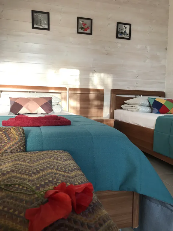 Четырёхместный номер, с видом во двор