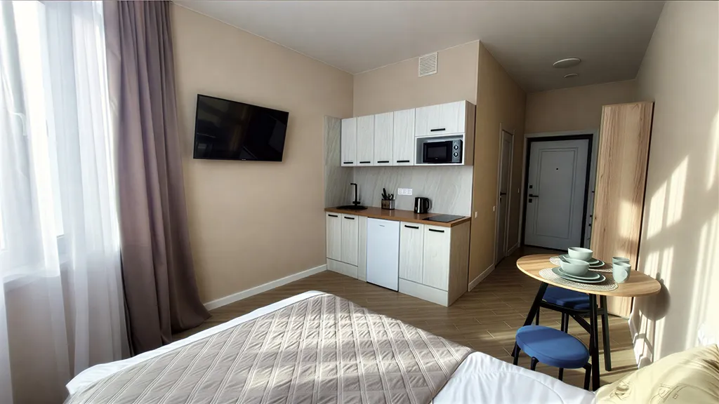 Квартира-студия для 2-х гостей в центре Шерегеша