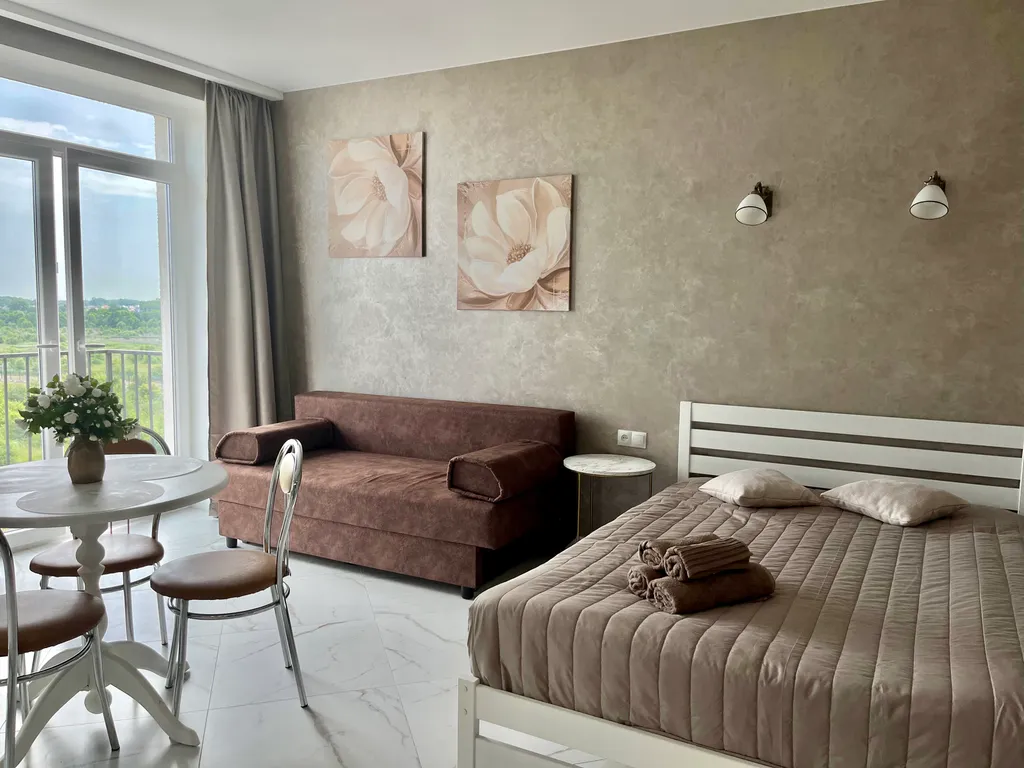 Новая квартира-студия с видом на природу — аренда посуточно в Пионерский