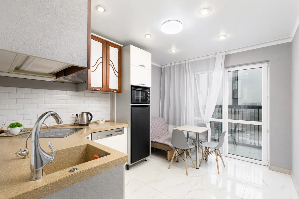 Новая однокомнатная квартира с красивым видом на ночные Люберцы