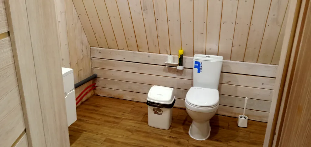 Большой а-фрейм дом с баней с сибирским чаном