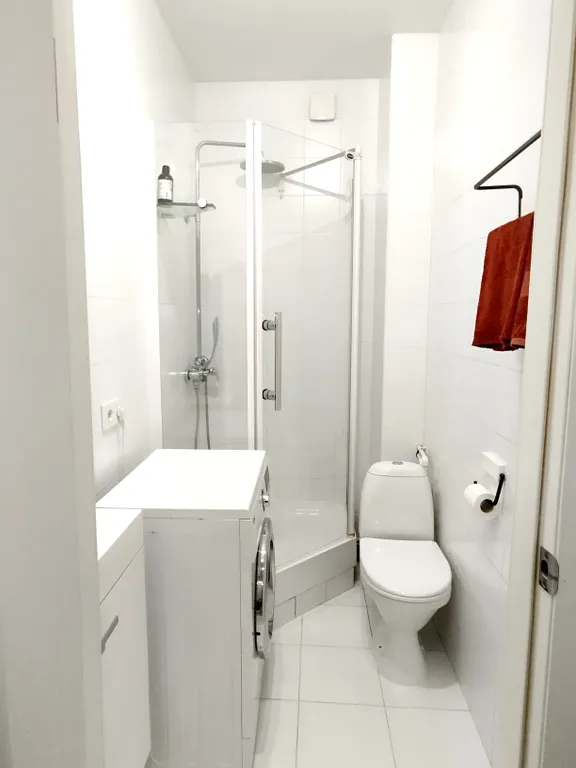 Студия в скандинавском стиле .