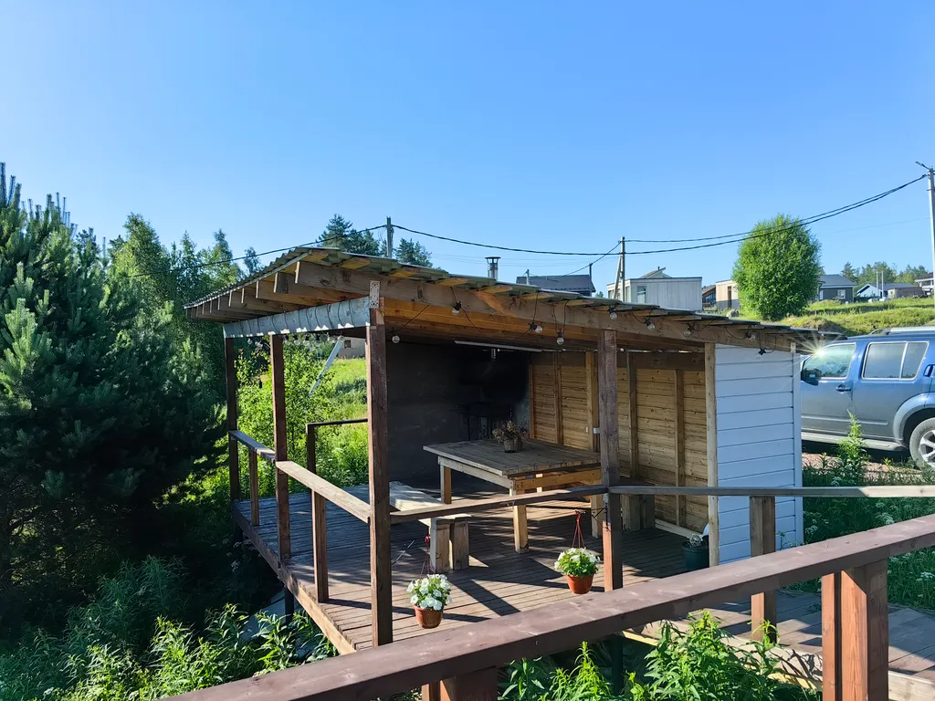 A-frame с беседкой и сауной у Игоры