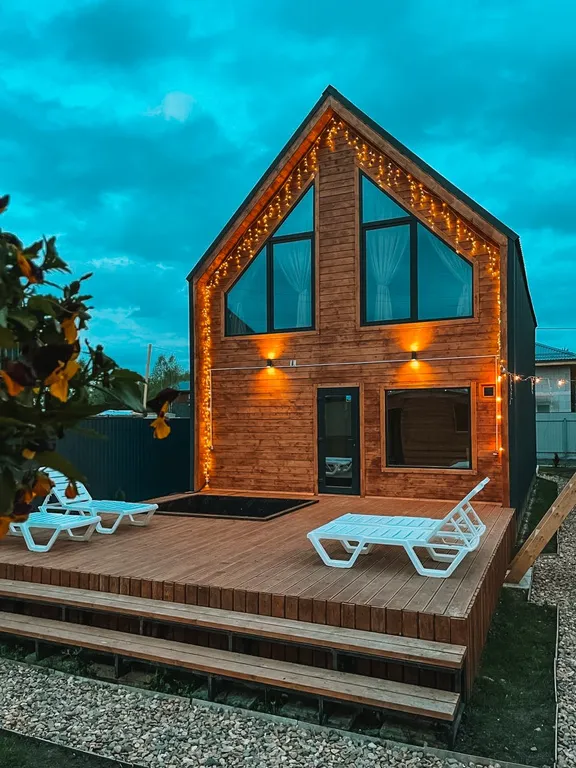 Барнхаус с баней и банным чаном