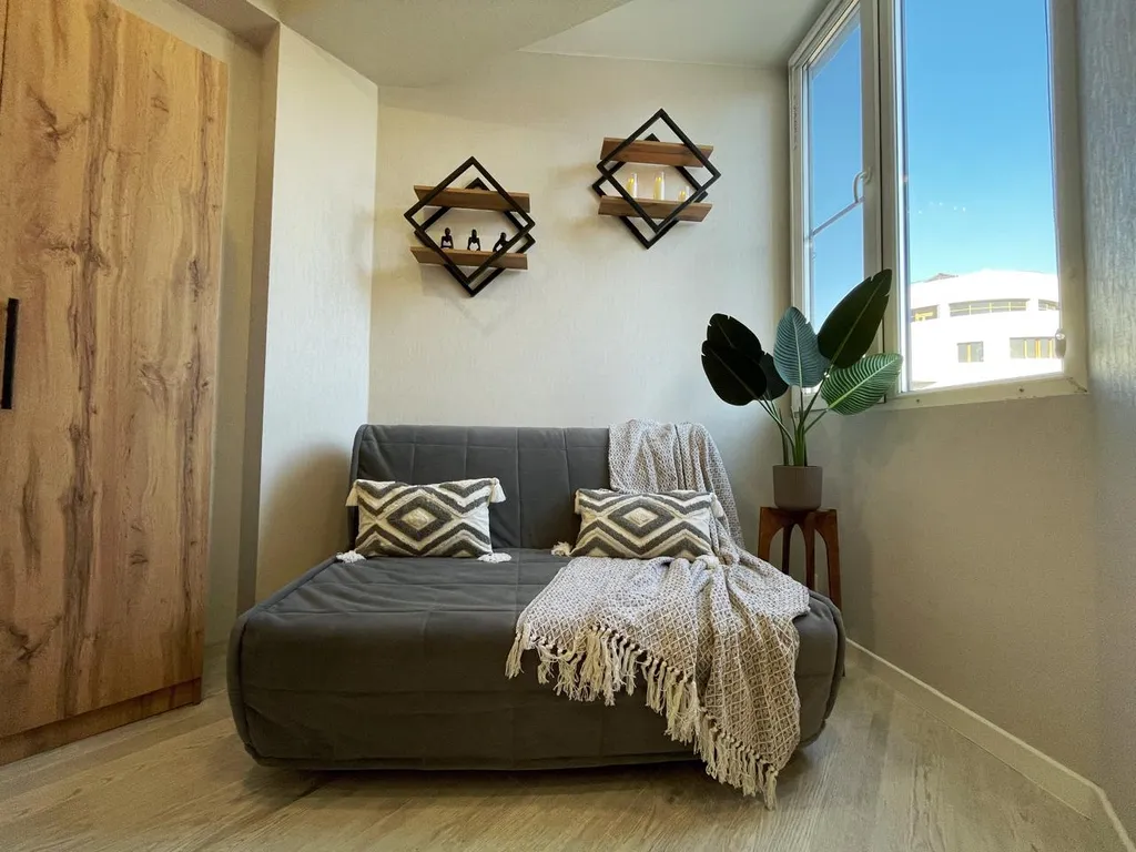 Апартаменты с видом на горы в 3 минутах до пляжа