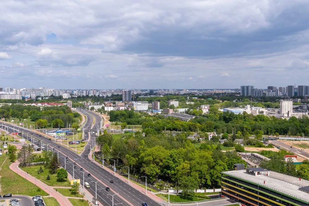Квартира Квартира Студия с панорамным видом у метро Петровщина — Минск