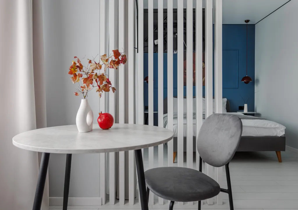 White and blue apart