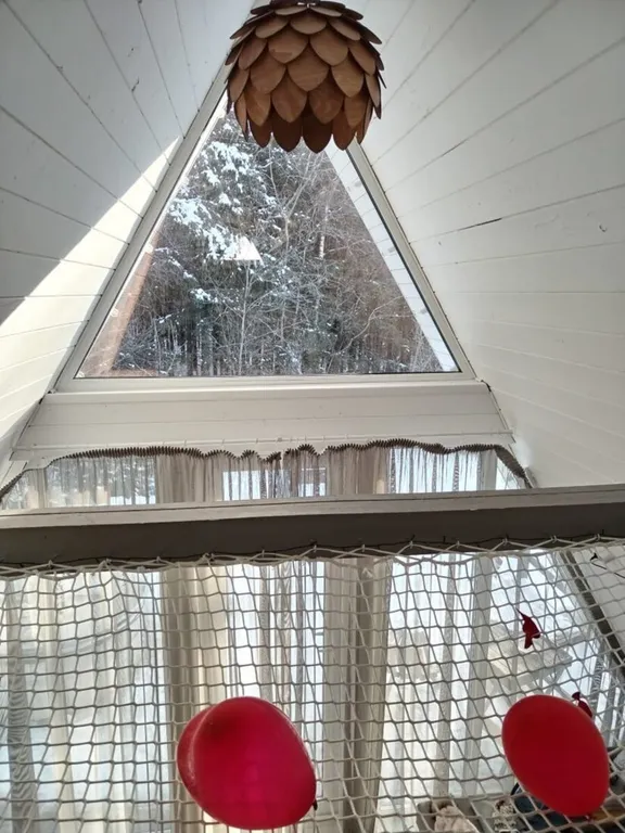 А-фрейм в сказочном зимнем лесу