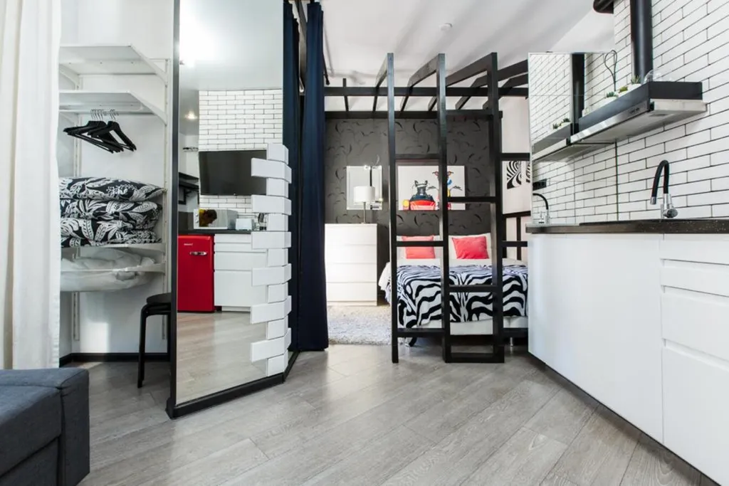 Уютная студия у подъёмника, парковка, бесконтактное заселение, wi-fi