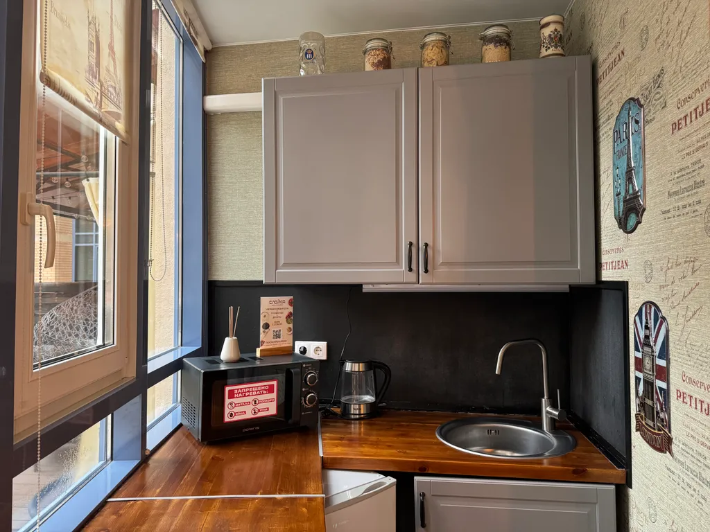 Студия Европа с террасой и кухней