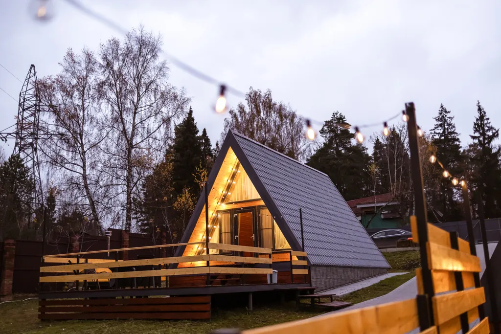 A-frame Терракот домик из дерева