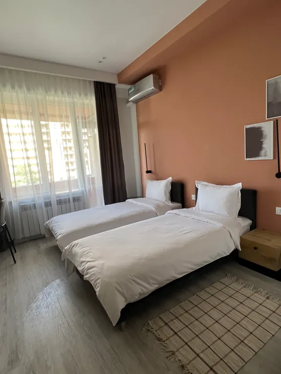 Студия с 2 раздельными кроватями и балконом