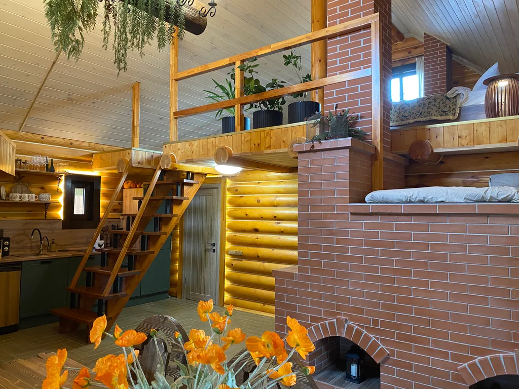 Атмосферный дом с русской печью и баней