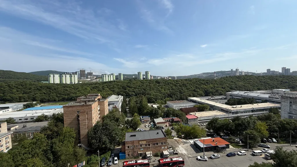 Квартира с панорамным окном в ЖК Оазис во Владивостоке с парковкой