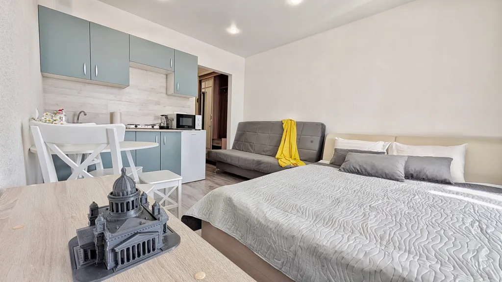 Солнечная студия во всеволожске, панорамный вид, smart tv