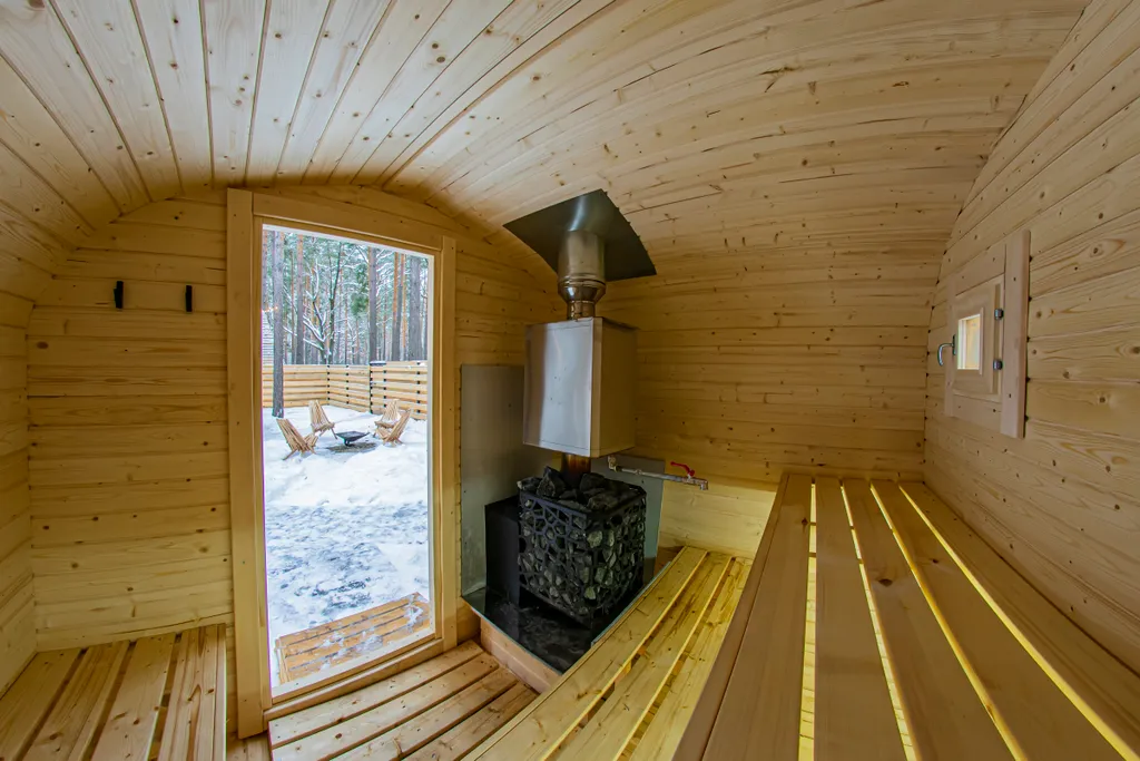 Вилла в Сосновом лесу с чаном и баней