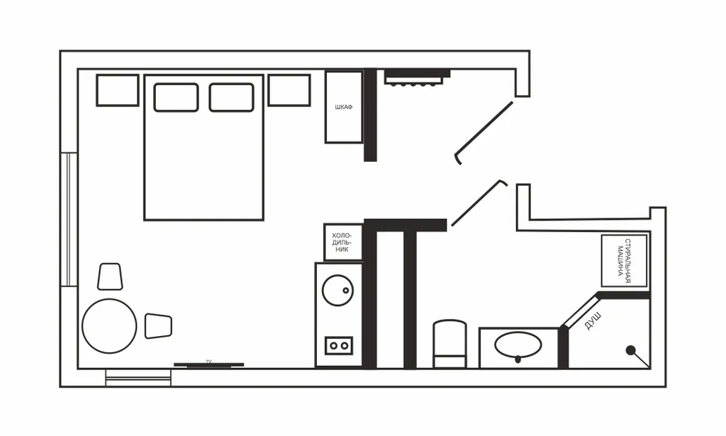 1-комнатная Квартира